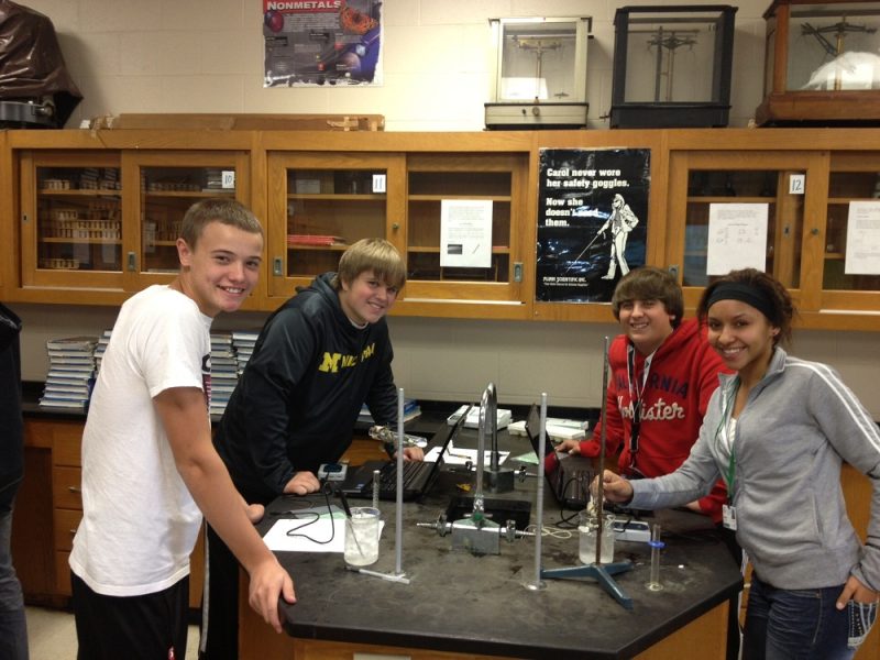 12 Oct 10 Students With Lab Equipment